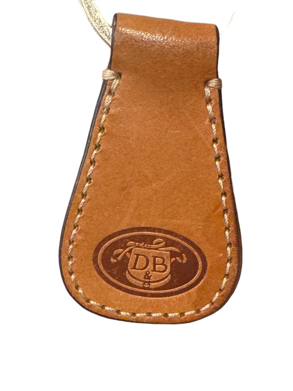 Dooney & Bourke Saddle Brown Leather Key Fob or bag charm